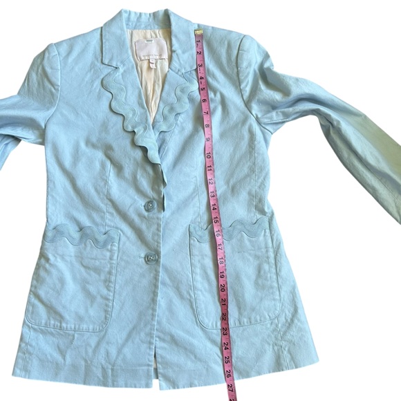 Rebecca Taylor NYC Blue Slub Blazer - Picture 8 of 11